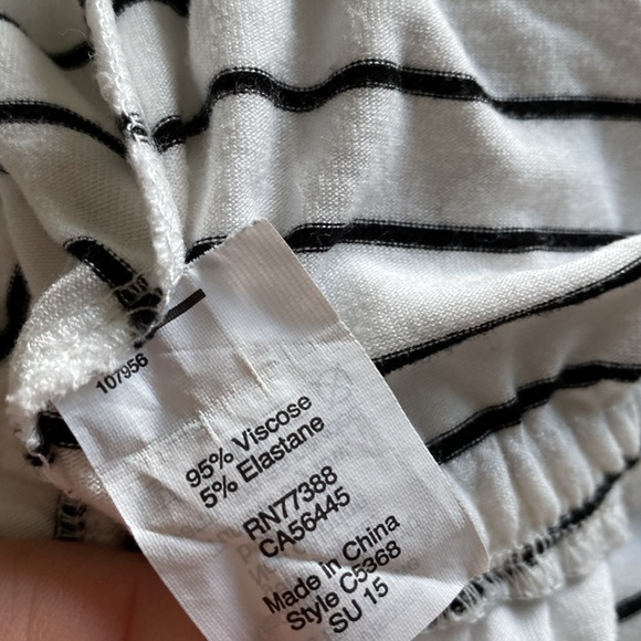 J CREW FACTORY black white stretch romper playsuit jumpsuit shorts M - Picture 5 of 8